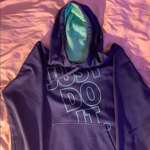 Nike Blue/Green Just-do-it hoodie